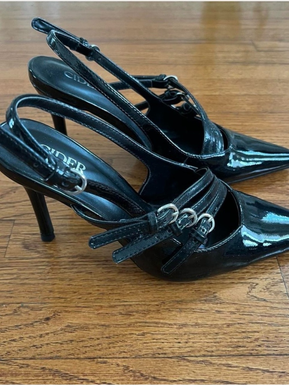 Pointed Toe Slingback Heels - Picture 2 of 5